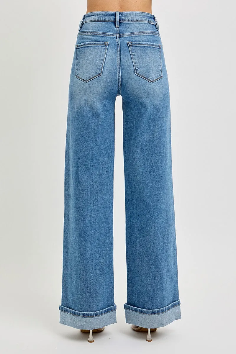 Risen Wide Leg Jeans