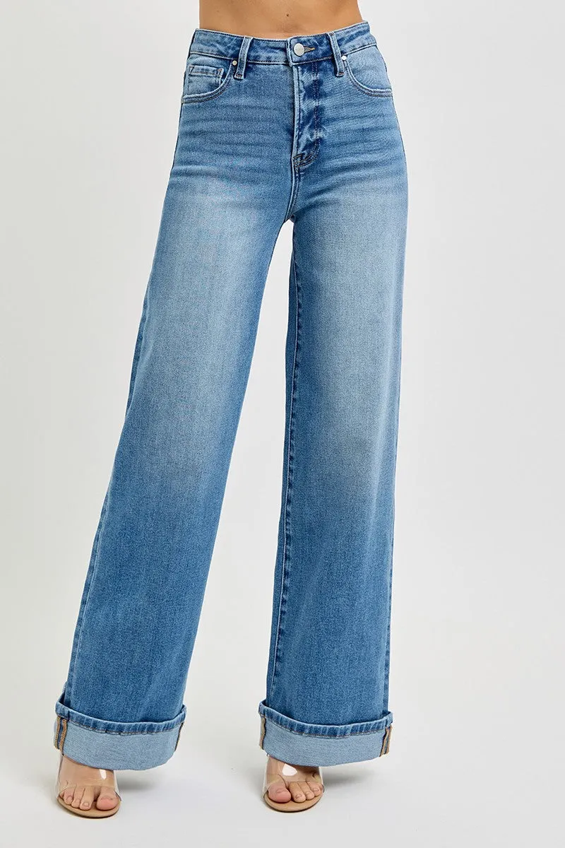 Risen Wide Leg Jeans