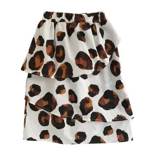 Skirt Long Painted Leopard