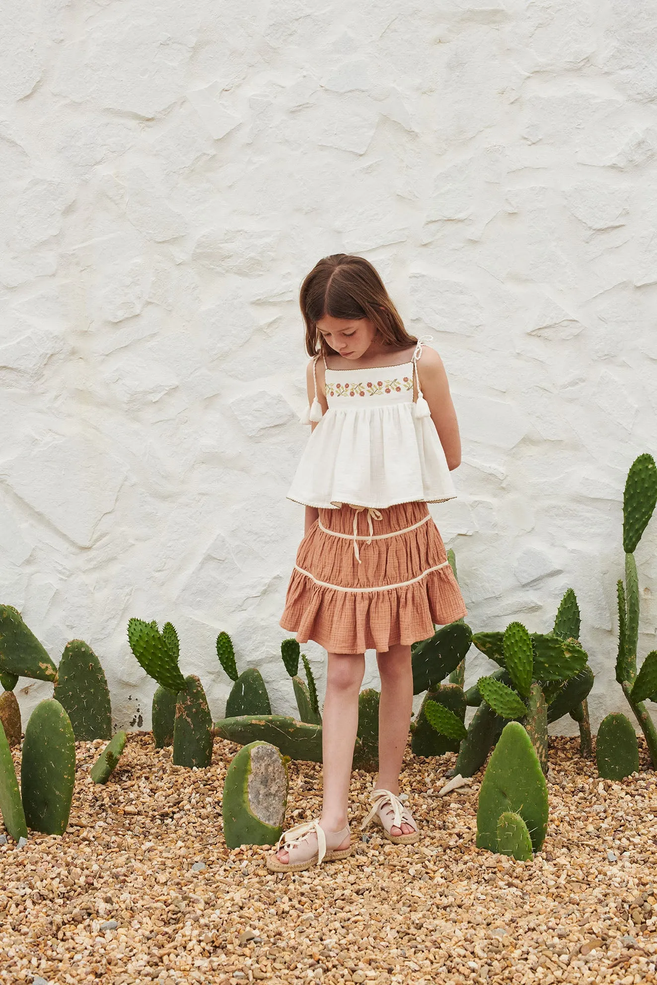 Skirt Loro Woman Apricot Cream