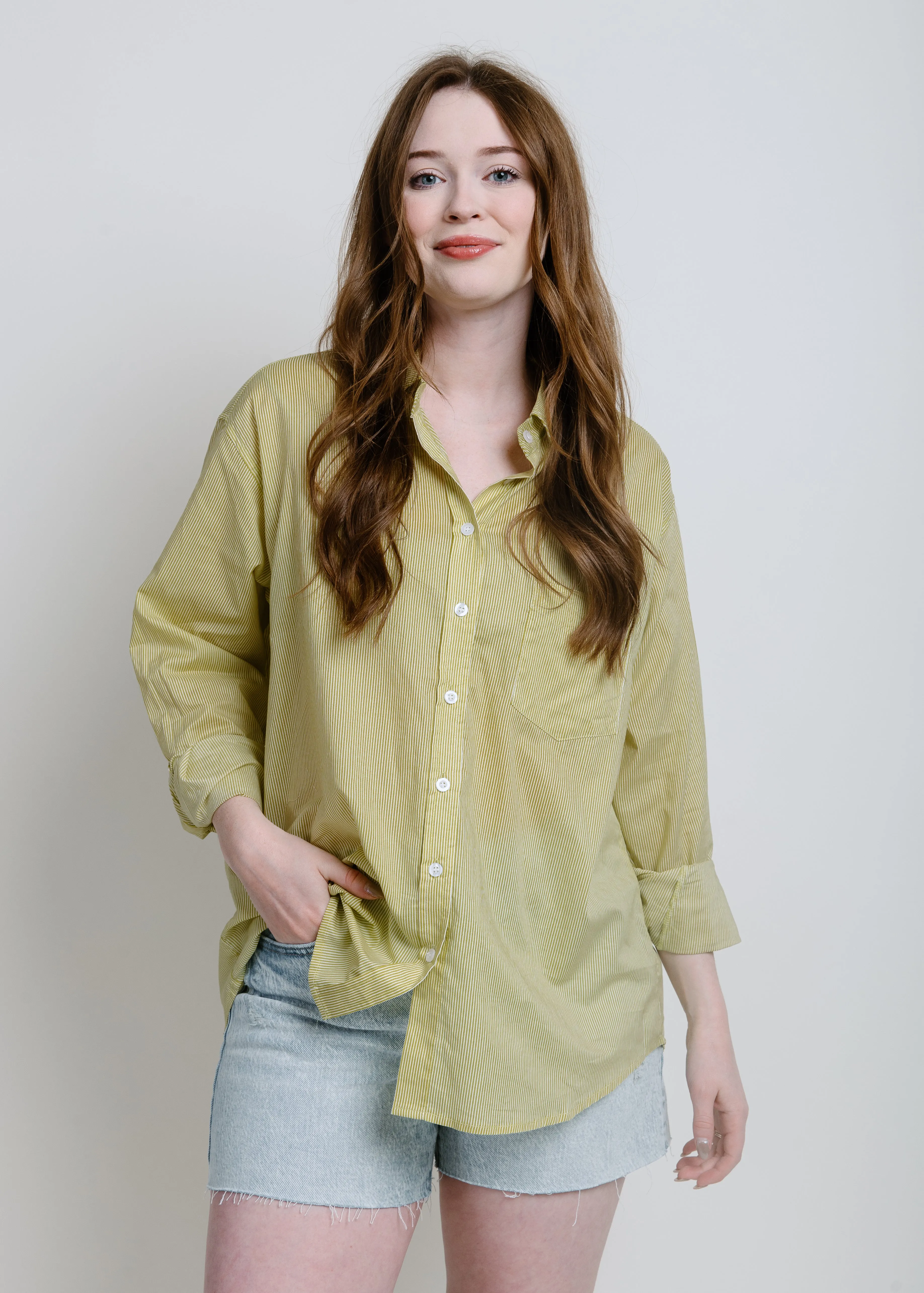 Spring Forward Button Down - Lime