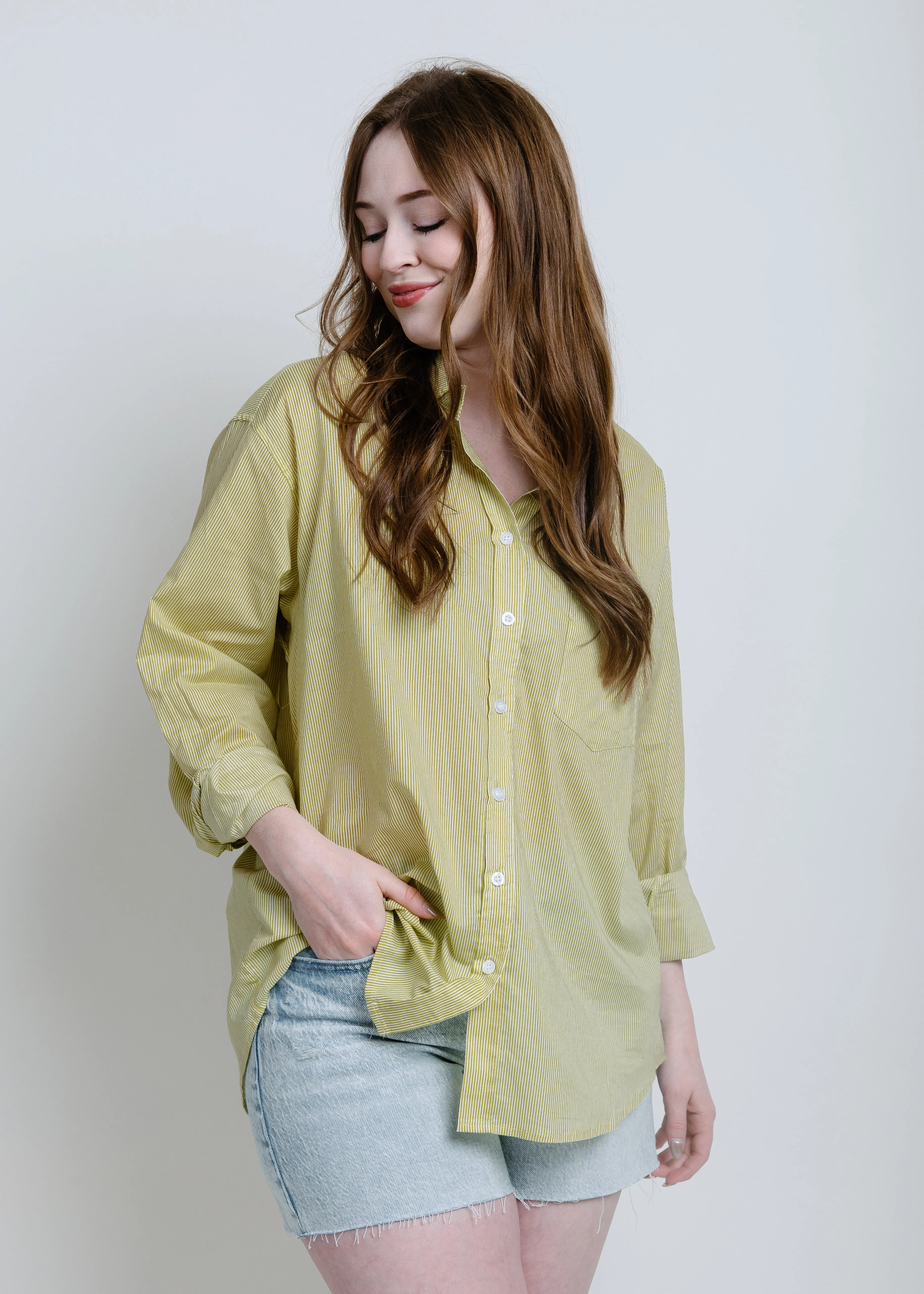 Spring Forward Button Down - Lime