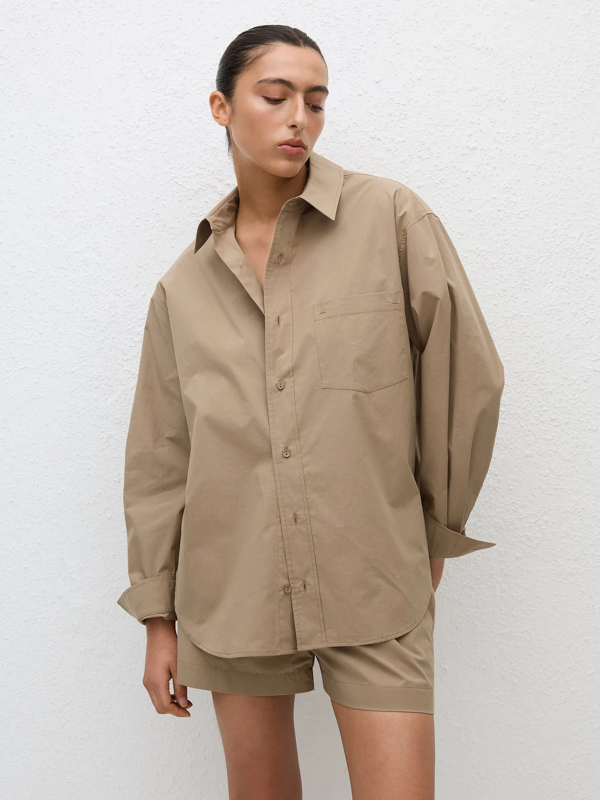 Stone relaxed shirt