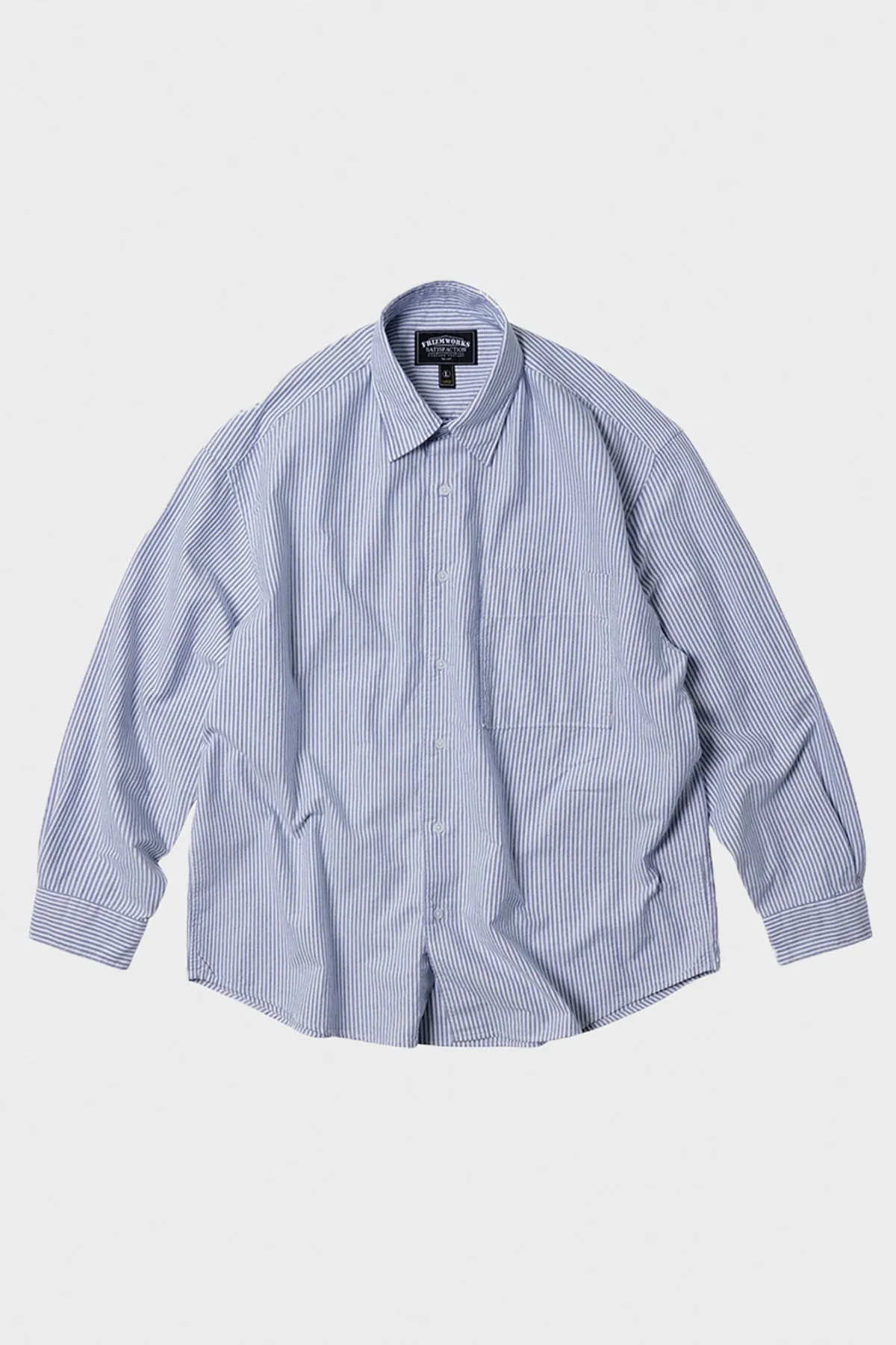 Stripe Cotton Relaxed Shirt - Blue