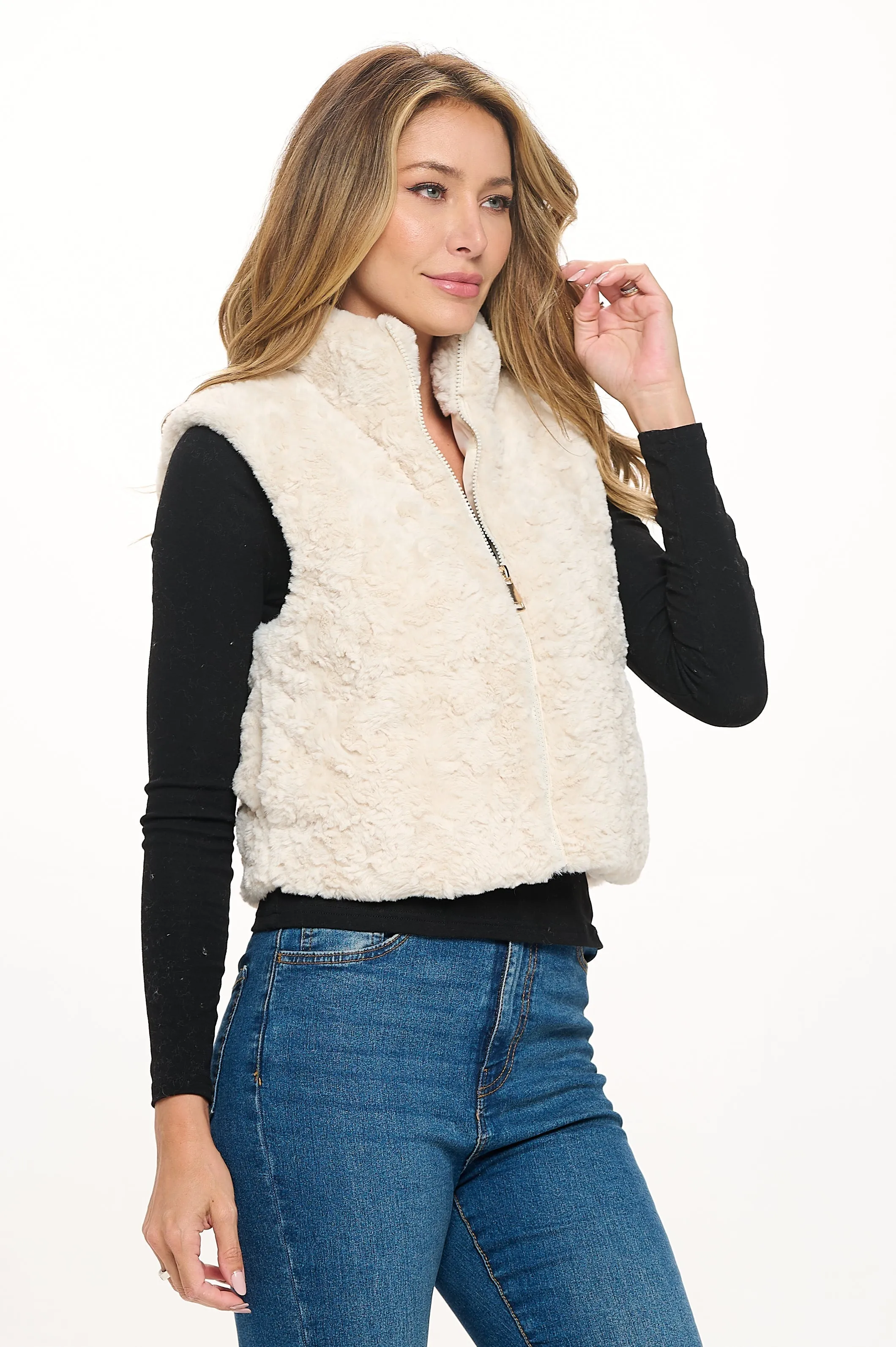 Stylish Faux Fur Vest