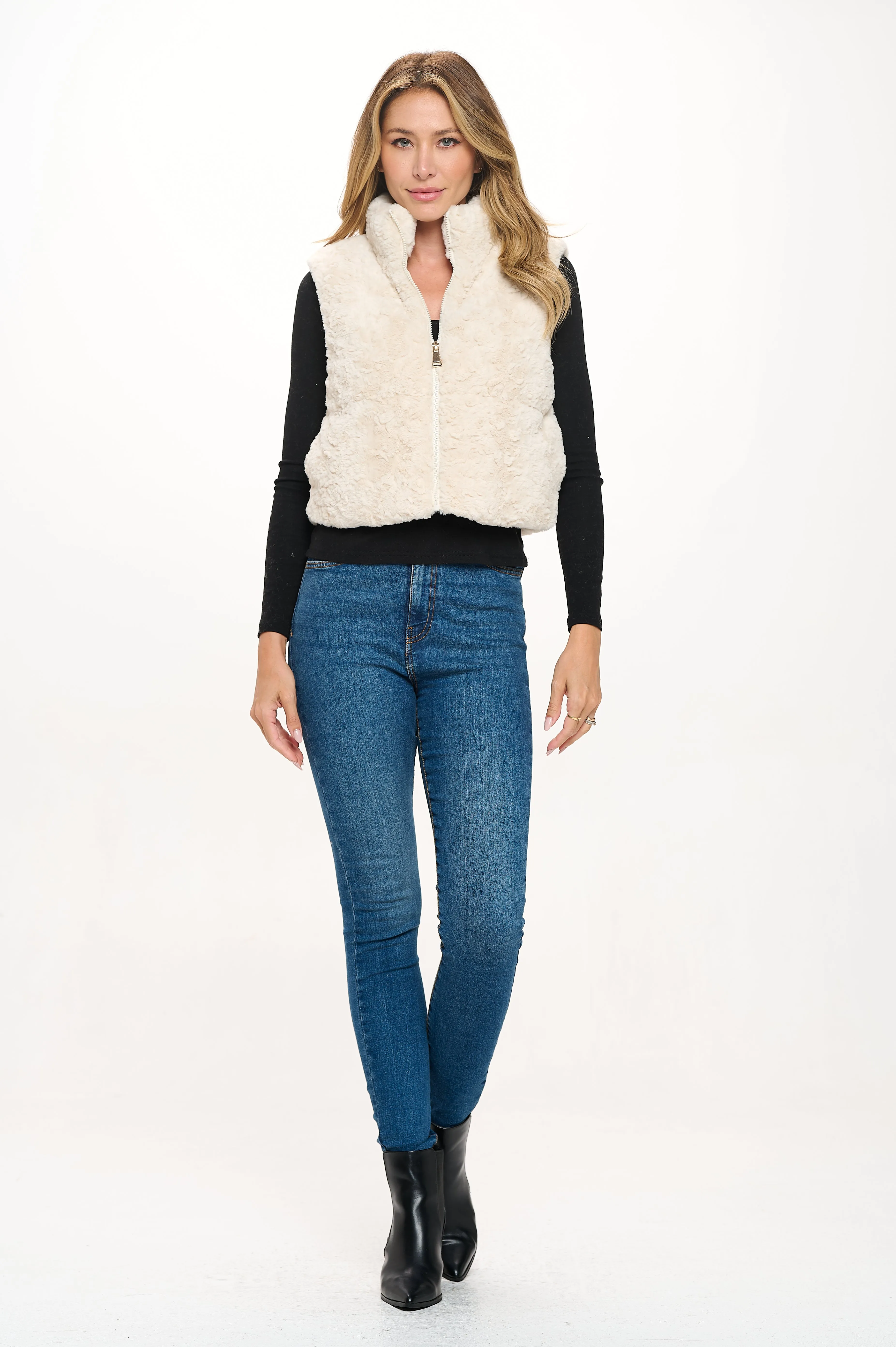 Stylish Faux Fur Vest