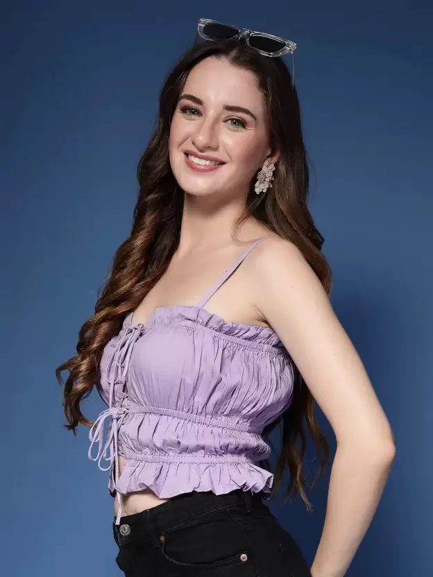 Stylish Purple Crop Top