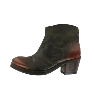 Tania B - Military Green with Rusty Brown Toe Cap