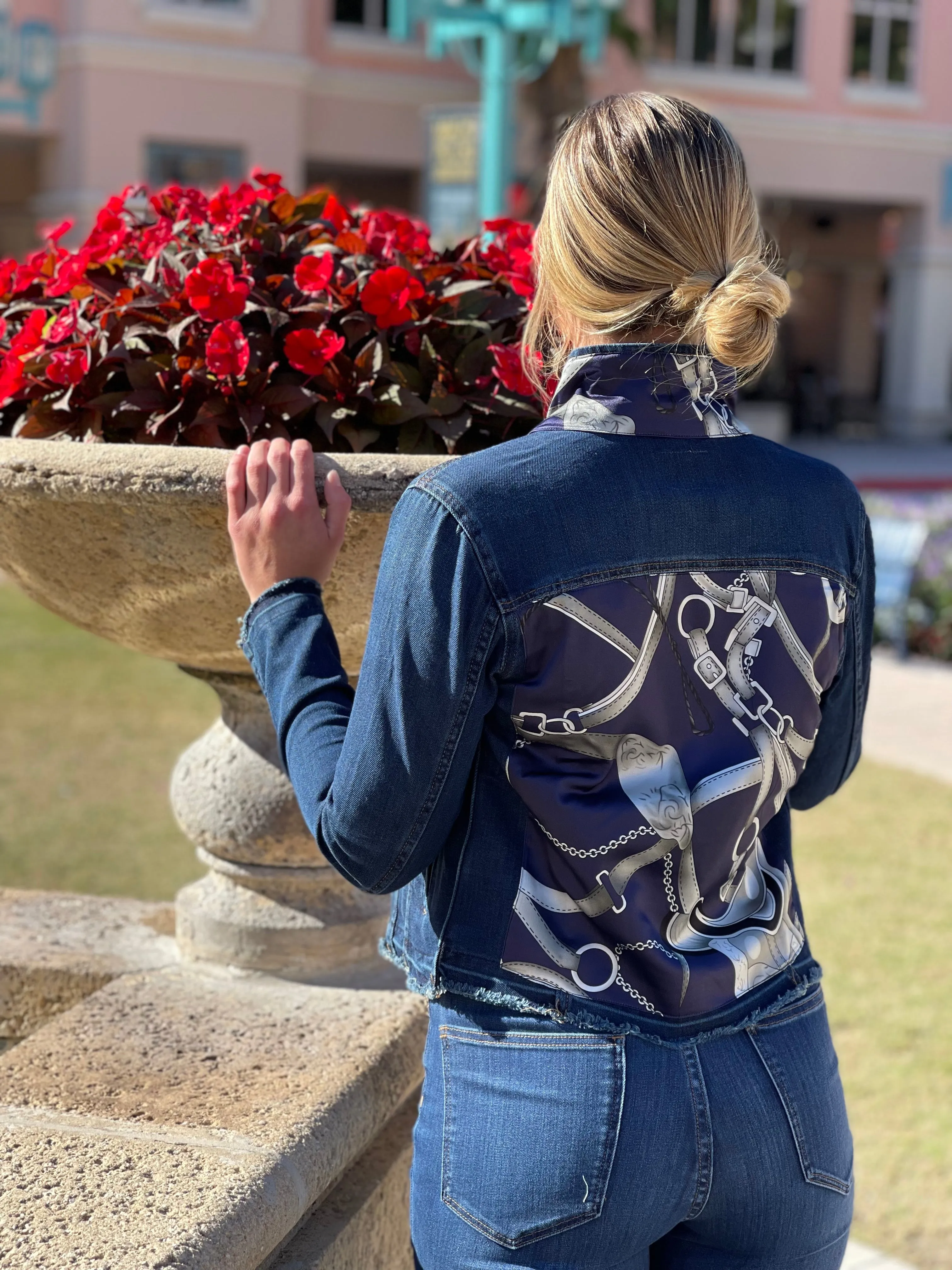 The Dark Denim Jacket / Silver Equestrian
