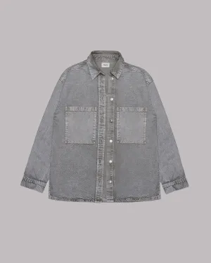 The Khaki Faded Denim Overshirt