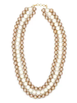 Tripple Layerd Artificial Pearl Necklace
