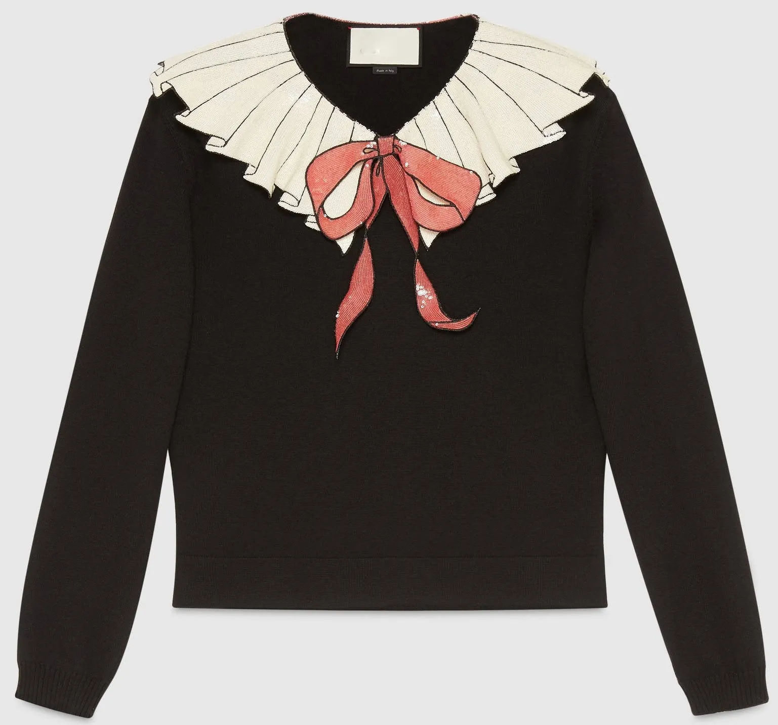 'Trompe L'oeil' Sequin Knit Sweater