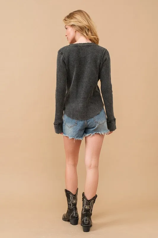 Vintage Waffle LS Top