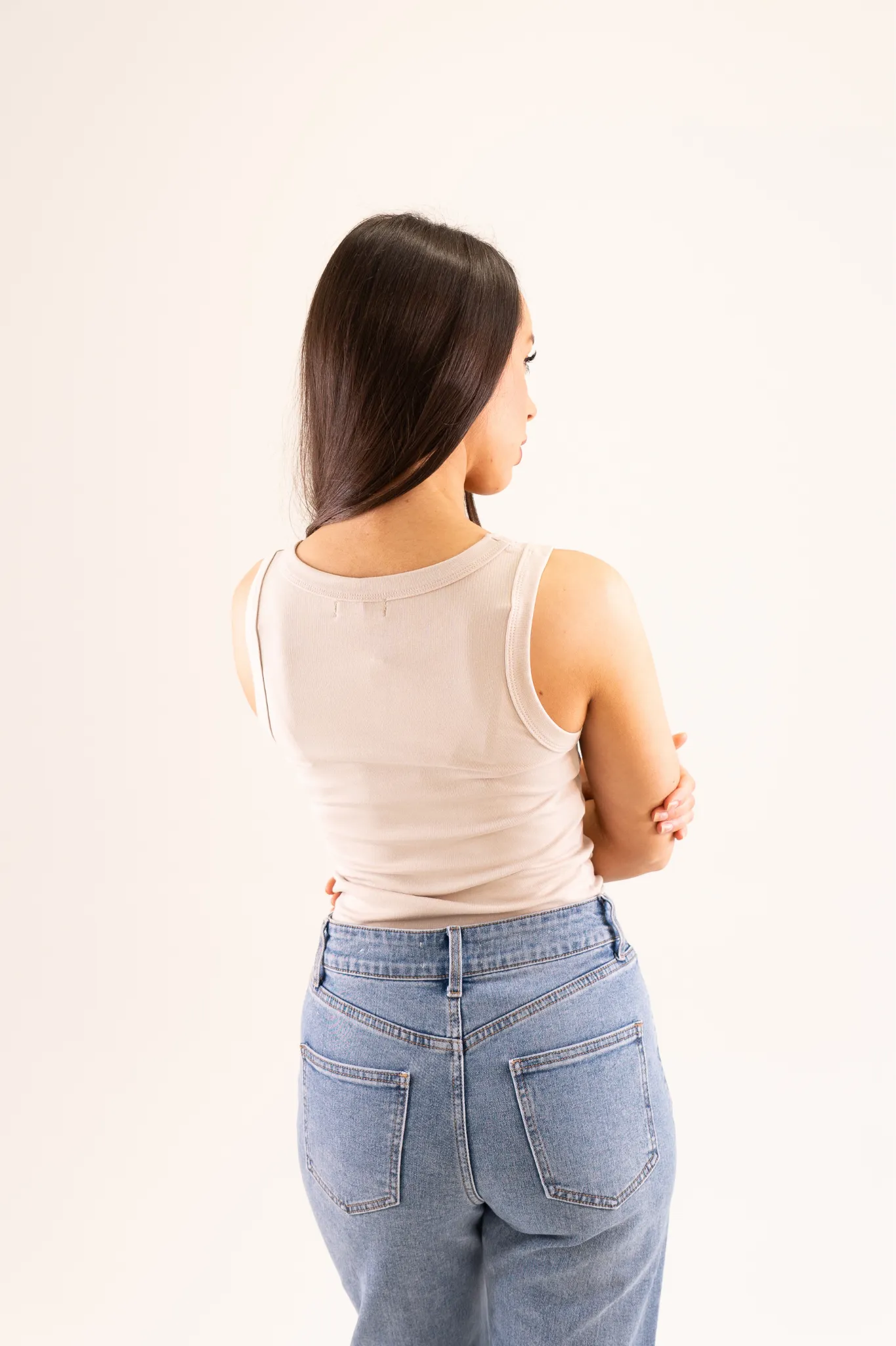 Willow Vest Top In Taupe