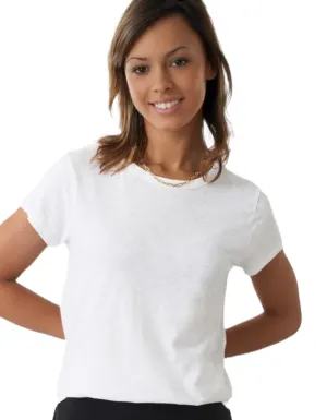 Women's Slim Fit Crew T-Shirt in White